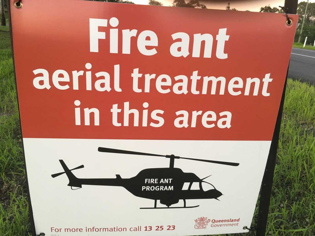 Fire Ant Treatment Sign